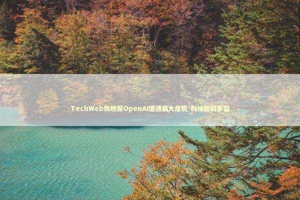 TechWeb微晚报OpenAI遭遇最大危机-科技圈叙事型