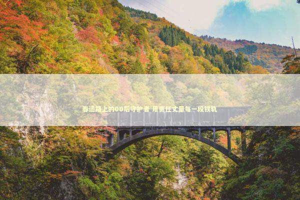 春运路上的00后守护者 用责任丈量每一段铁轨