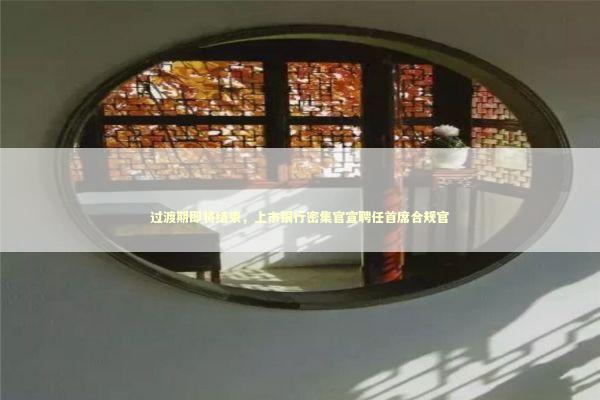 过渡期即将结束，上市银行密集官宣聘任首席合规官